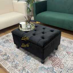 Sapphire Handmade Storage Ottoman Footstool Coffee Table Pouffe Bench Chesterfield Declutter Living Space - thumbnail 3
