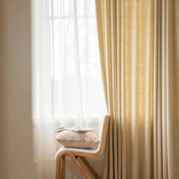 Hdp28, A Pair Of Ochre Curtains, Mid Weight Cotton Blend Curtains Living Room Drapery Panels, Bedroom Custom Made - thumbnail 2