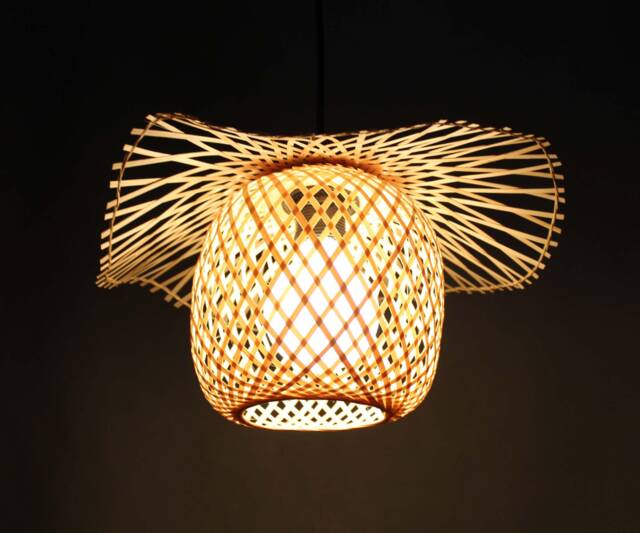 Bamboo Pendant Light Modern Decorative Lighting - 35 cm/13.7 Inches - image 1