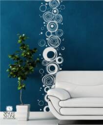 Wall Decal Abstract Circles Pattern - Vinyl Stickers Art Custom Home Decor - thumbnail 1