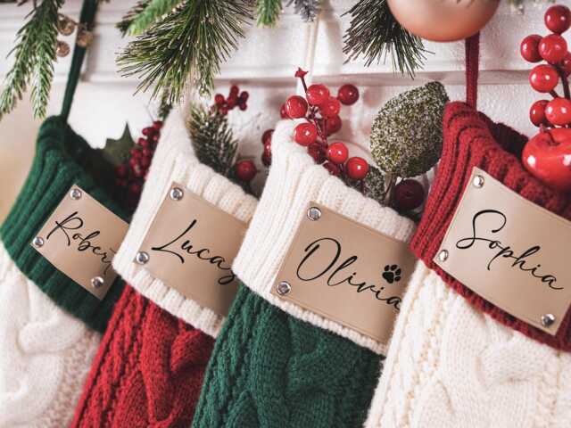 Personalized Family Christmas Stockings, 2025 Stockings With Name, Holiday Stockings, Custom Knitted Stockings, Holiday Decor Gift - image 1