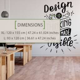 Office Wall Decal Design Is Thinking Made Visible - thumbnail 2
