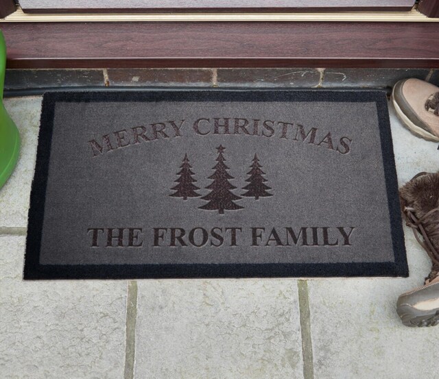 Christmas Tree Family Doormat - Personalised Boutiquegifts - image 1