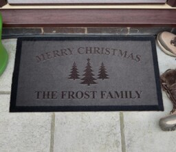Christmas Tree Family Doormat - Personalised Boutiquegifts - thumbnail 1
