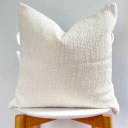Beige White Cream Striped Pillow Cover - thumbnail 2