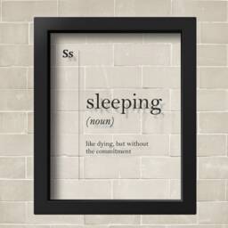 Transparent Sleeping Funny Definition Print Dorm Wall Art Poster Student Quotes College Office Decor Typography Minimalist Dictionary Gifts - thumbnail 2