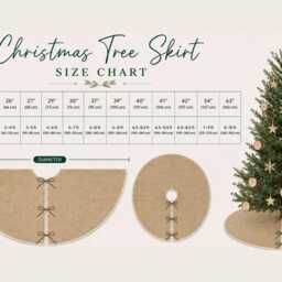 Burlap Christmas Tree Skirt Rustic Farmhouse Holiday Decor Natural Country Style - thumbnail 3