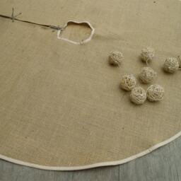 Christmas Burlap Tree Skirt Rustic Decor Country Decorations - thumbnail 2