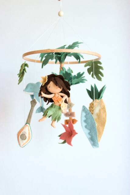 Hawaii Baby Mobile, Tropical Hula Girl Mobile - image 1