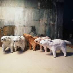 Small White Dog Iii/Unique Animal Ceramic Sculpture - thumbnail 4