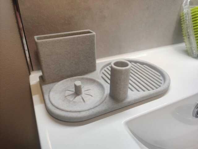 Oral-B Electric Toothbrush Tray - Holder With Cup Space - Waterproof - image 1