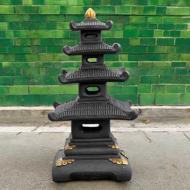 Grand Stone Pagoda Lantern Concrete Garden Sculpture Large Zen Ornament Outdoor Meditation Decor Cement Yard Centerpiece Asian Inspired Art - image 1