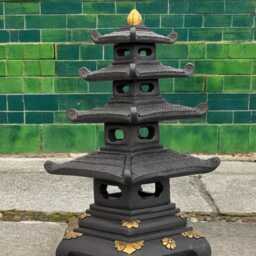 Grand Stone Pagoda Lantern Concrete Garden Sculpture Large Zen Ornament Outdoor Meditation Decor Cement Yard Centerpiece Asian Inspired Art - thumbnail 3