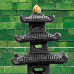 Grand Stone Pagoda Lantern Concrete Garden Sculpture Large Zen Ornament Outdoor Meditation Decor Cement Yard Centerpiece Asian Inspired Art - thumbnail 2