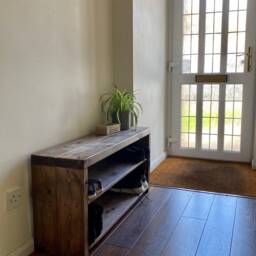 Handmade Bespoke Rustic Shoe & Welly Rack Storage Bench, Entryway Hallway Organiser, Solid Wood Seating - thumbnail 4