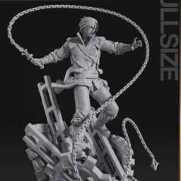 Trevor Belmont 3D Printed Figure 110 Scale - thumbnail 2