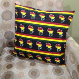 African Wax Print Pillow Cover Set Ankara Throw Pillows - thumbnail 3