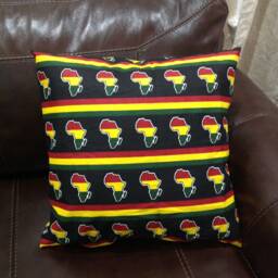 African Wax Print Pillow Cover Set Ankara Throw Pillows - thumbnail 2