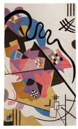 Zaida Kandinsky Blue Abstract Rug - thumbnail 1