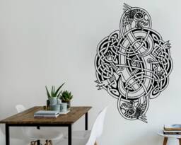 Celtic Dragon Vinyl Wall Decal Fantasy Art Decor - thumbnail 1