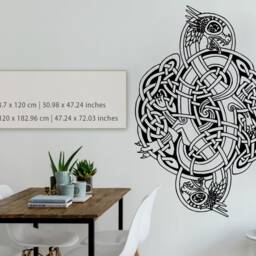 Celtic Dragon Vinyl Wall Decal Fantasy Art Decor - thumbnail 2