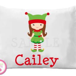 Christmas Elf Pillowcase , Children's Personalized Pillow Case Boy Or Girl - thumbnail 2