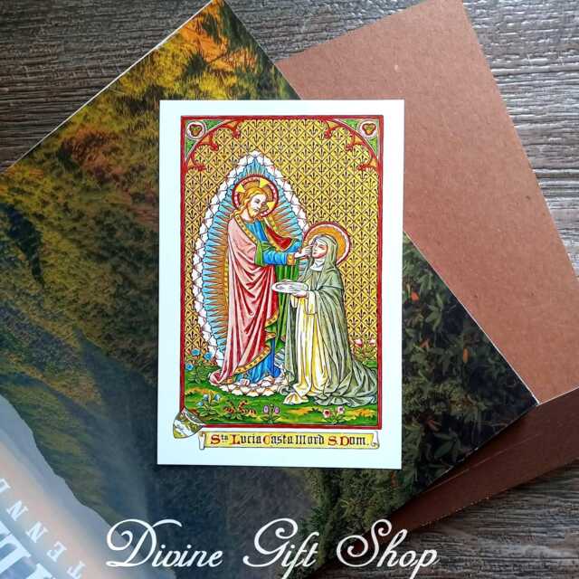 Saint Lucia Icon Print Patron Of Eyes, Authors, Salesmen - image 1