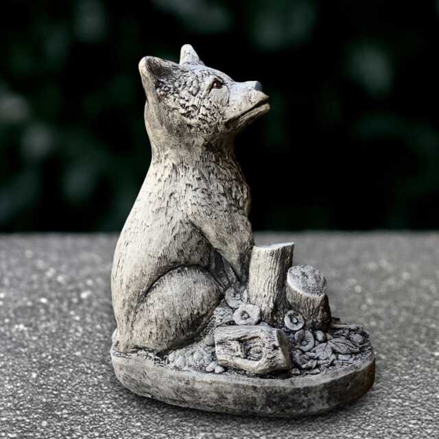 Stone Fox Sculpture Concrete Sitting Figurine Outdoor Animal Decoration Garden Ornament Cement Statue Fox Lover Gift Yard Art - image 1