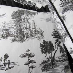 Pillow Case 40x40cm Made Of Toile De Jouy French Country Style Scene Cushion Cover Black & White Bedroom Decoration Pure Cotton - thumbnail 3