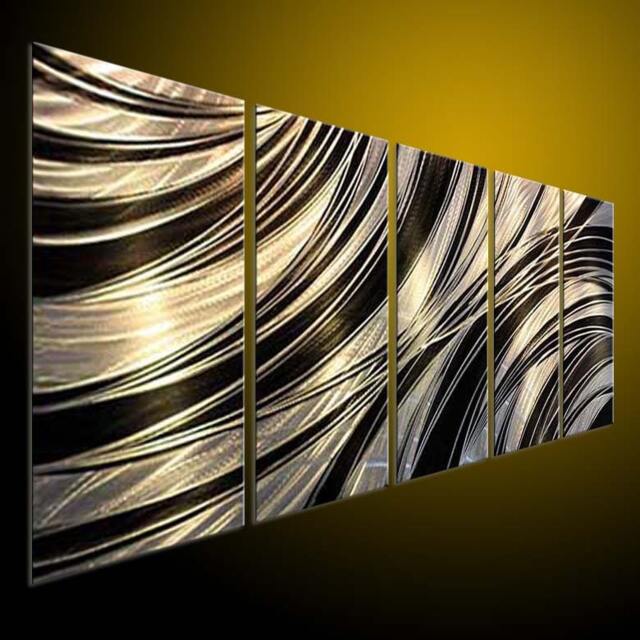 Abstract Metal Wall Art, Modern 3D Sculpture Painting, Indoor Outdoor Decor - image 1