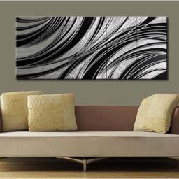 Abstract Metal Wall Art, Modern 3D Sculpture Painting, Indoor Outdoor Decor - thumbnail 4