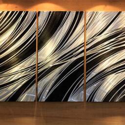 Abstract Metal Wall Art, Modern 3D Sculpture Painting, Indoor Outdoor Decor - thumbnail 2