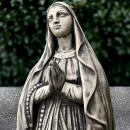 Large Virgin Mary Sculpture Sacred Garden Madonna Statue Outdoor Holy Mother Figurine Stone Peaceful Catholic Yard Decor Lover Gift - thumbnail 1