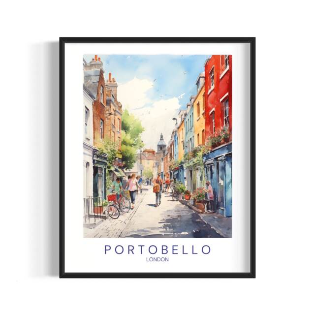 Portobello Road Travel Print Digital Download Posters Printable Wall Art Home Decor - image 1