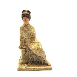 Tanagra Figurine , Woman Figure, Greek Terracotta Statue - thumbnail 2