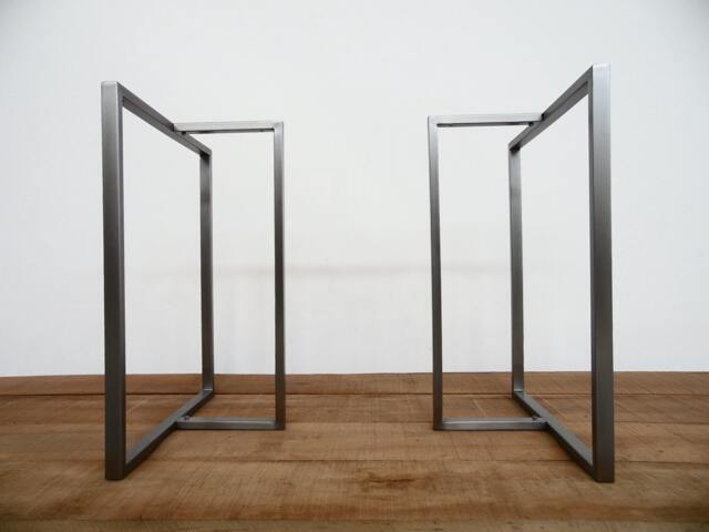 Stainless Steel Trestle Dining Table Legs Set Of 2 - T Shaped Modern By Balasagun Diy - image 1