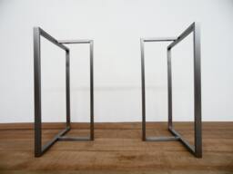 Stainless Steel Trestle Table Legs - Modern T-Shape, Set Of 2