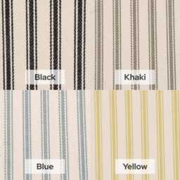 Ticking Stripe Storage Stool Upholstered in Stripped Fabric With Wooden Legs - thumbnail 4