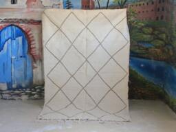 Authentic Moroccan Rug, Custom Fabulous Boujad Azilal Rug, White Carpet, Handmade Kilim Bohemian Rug - thumbnail 1