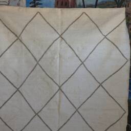 Authentic Moroccan Rug, Custom Fabulous Boujad Azilal Rug, White Carpet, Handmade Kilim Bohemian Rug - thumbnail 3