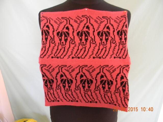 Handmade Knitted Jack Russell Dog Cushion Cover Complete With Infill