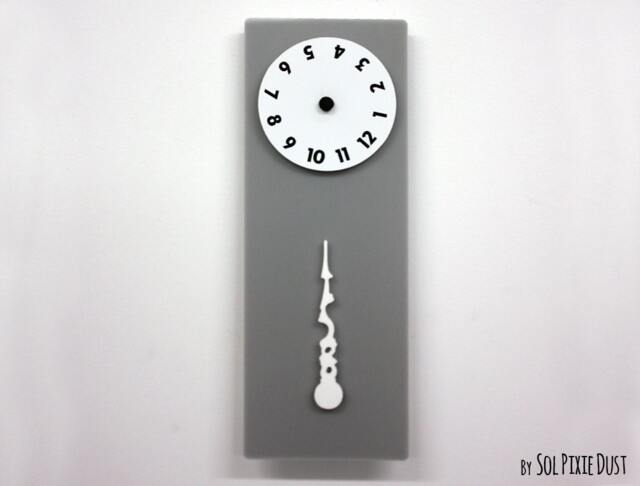stable Hand, Rotating Numbers - Gray Wall Clock - image 1