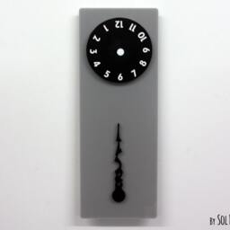stable Hand, Rotating Numbers - Gray Wall Clock - thumbnail 2