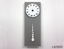 stable Hand, Rotating Numbers - Gray Wall Clock - thumbnail 1