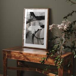 Honduras Map - Black & Grey Abstract Painting Of Wall Art Print Traval Poster - thumbnail 2