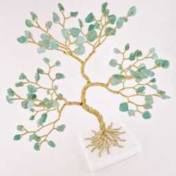 Aventurine Money Tree, Gift For Boss, Office Decor, Wire Art - thumbnail 2