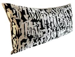 Harlequin People Onyx Chalk Silver Bolster Cushion Cover