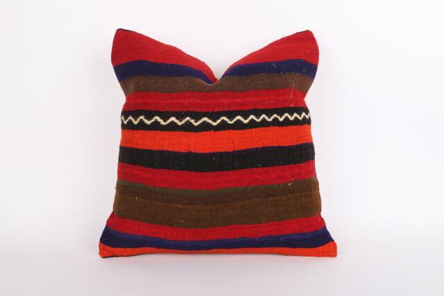 Bohemian Kilim Pillow 20'' Turkish Wool Accent Pillow - image 1