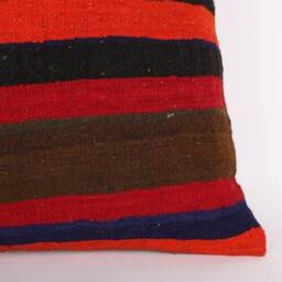Bohemian Kilim Pillow 20'' Turkish Wool Accent Pillow - thumbnail 2