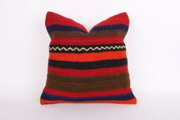 Bohemian Kilim Pillow 20'' Turkish Wool Accent Pillow - thumbnail 1